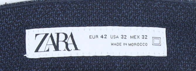 Zara Men's Blue Slim Fit Chino Trousers Size 32