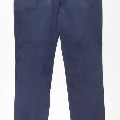 Ted Baker Men's Blue Chino Trousers 34L Cotton Blend Slim Fit