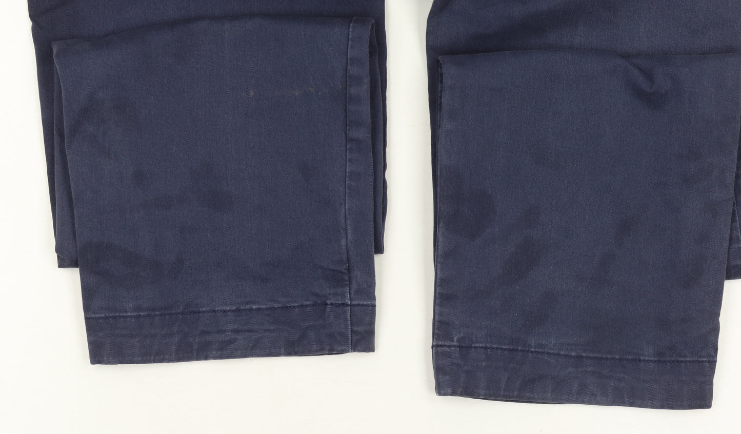 Ted Baker Men's Blue Chino Trousers 34L Cotton Blend Slim Fit