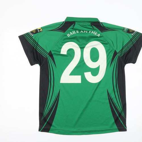 Masita Womens Green Collared Sports Jersey Size 14 Football Top