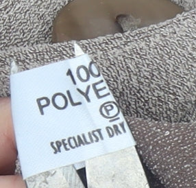 Régine Dublin Women’s Beige Faux Fur Collar Long Overcoat Size 16