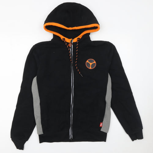 Marvel Taskmaster Men's Black XS Full Zip Hoodie with Orange Trim