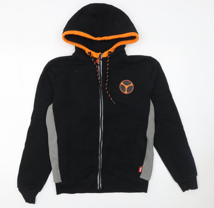 Marvel Taskmaster Men's Black XS Full Zip Hoodie with Orange Trim