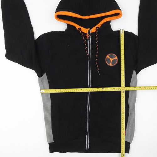 Marvel Taskmaster Men's Black XS Full Zip Hoodie with Orange Trim