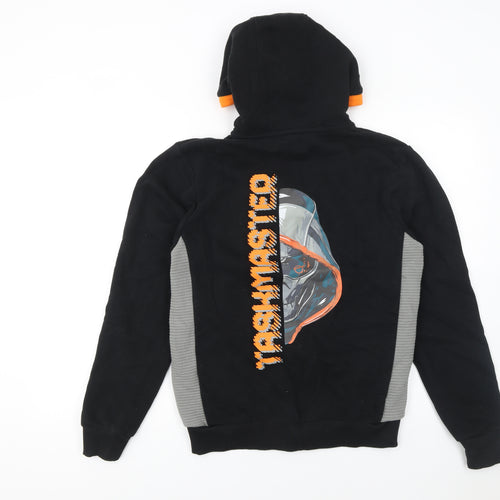 Marvel Taskmaster Men's Black XS Full Zip Hoodie with Orange Trim