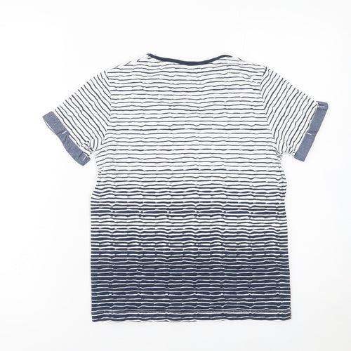 Name It Boys Blue White Striped T-Shirt Short Sleeve Cotton 9-10 Years