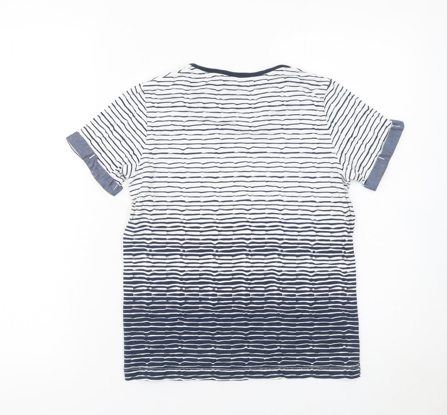Name It Boys Blue White Striped T-Shirt Short Sleeve Cotton 9-10 Years
