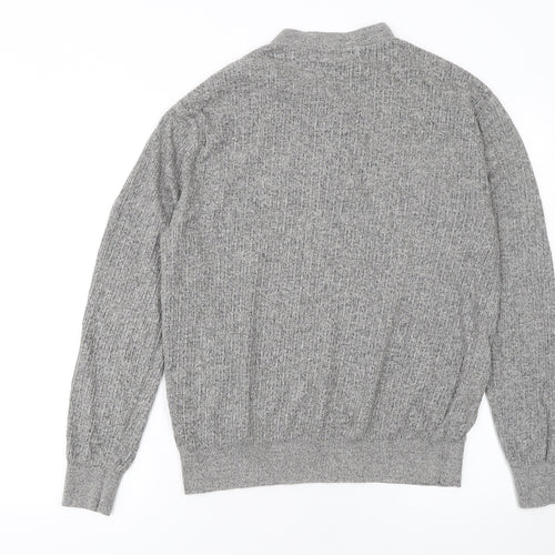 Einrlloris Boys Grey Henley Knit Jumper L Long Sleeve Winter Classic
