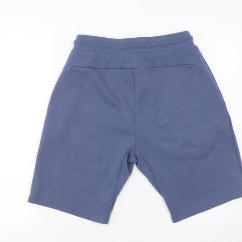 Dunnes Stores Boys Blue Sweat Shorts S Regular Fit Drawstring Pockets