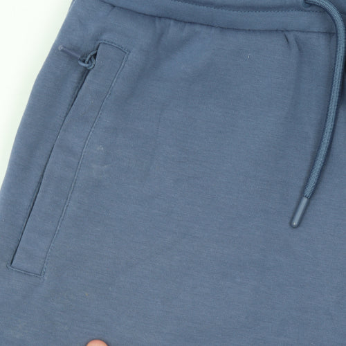 Dunnes Stores Boys Blue Sweat Shorts S Regular Fit Drawstring Pockets