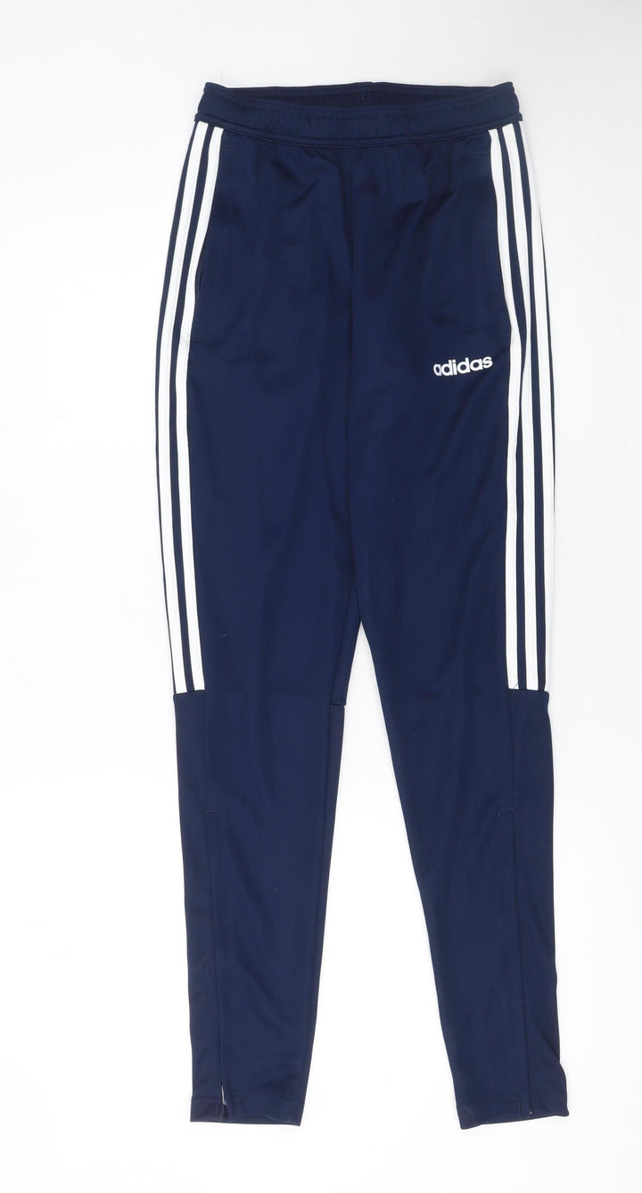adidas Boys Blue XS Jogger Trousers Aeroready Primegreen Activewear