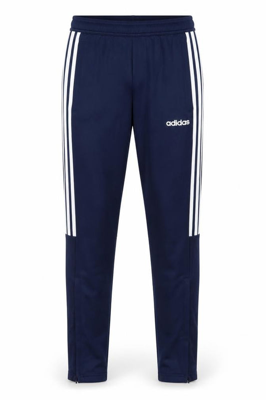 Front view of adidas boys’ blue xs jogger trousers aeroready primegreen activewear