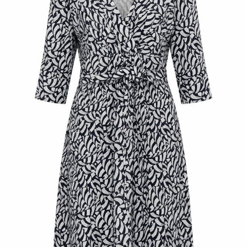 Avoca Anthology Women’s Black Geometric Wrap Dress Size 8