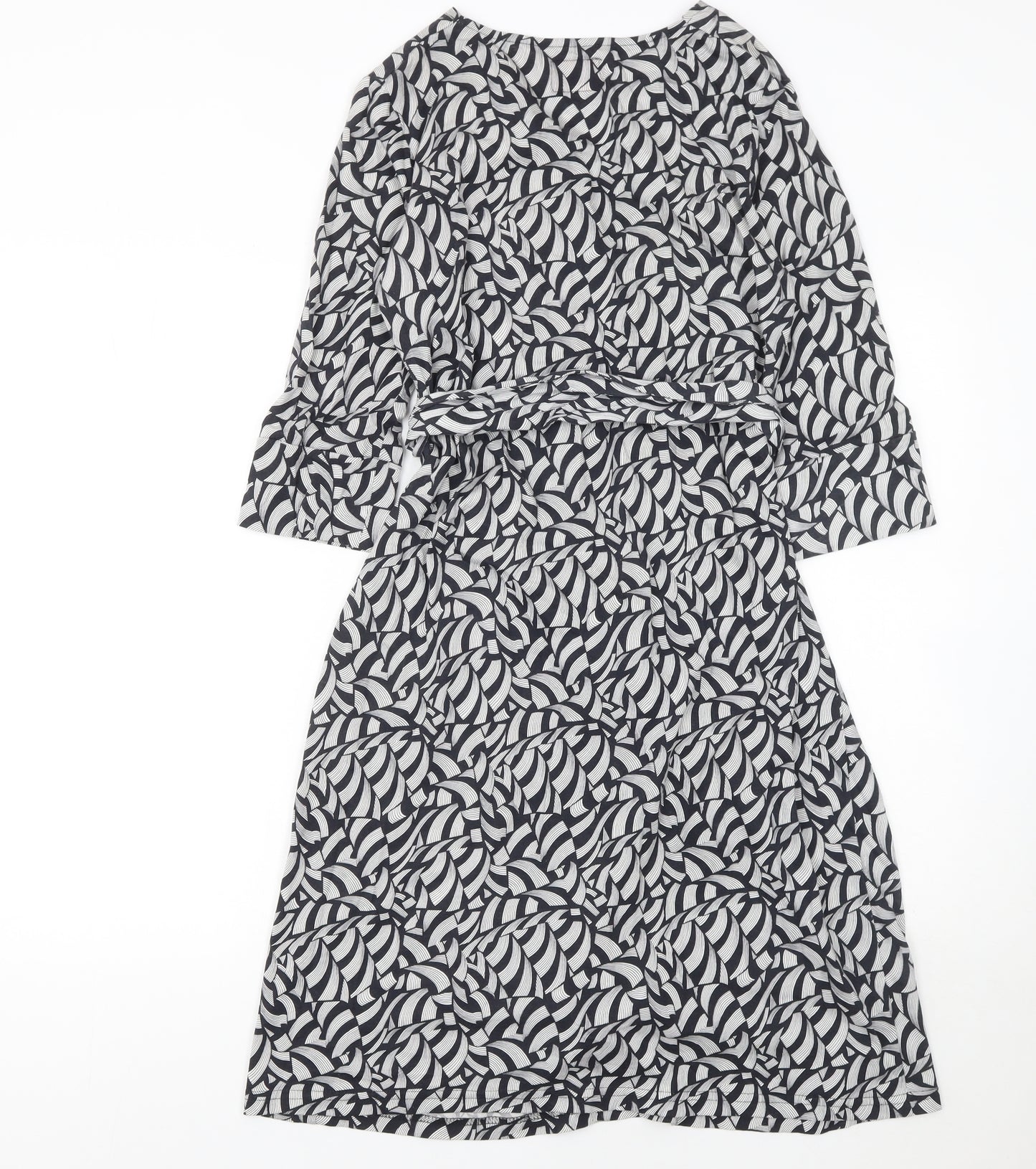 Avoca Anthology Women’s Black Geometric Wrap Dress Size 8
