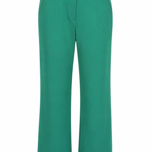 Goa Goa Women's Green Wide-Leg Stretch Crepe Trousers Size M