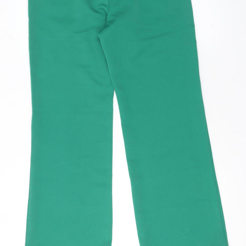 Goa Goa Women's Green Wide-Leg Stretch Crepe Trousers Size M