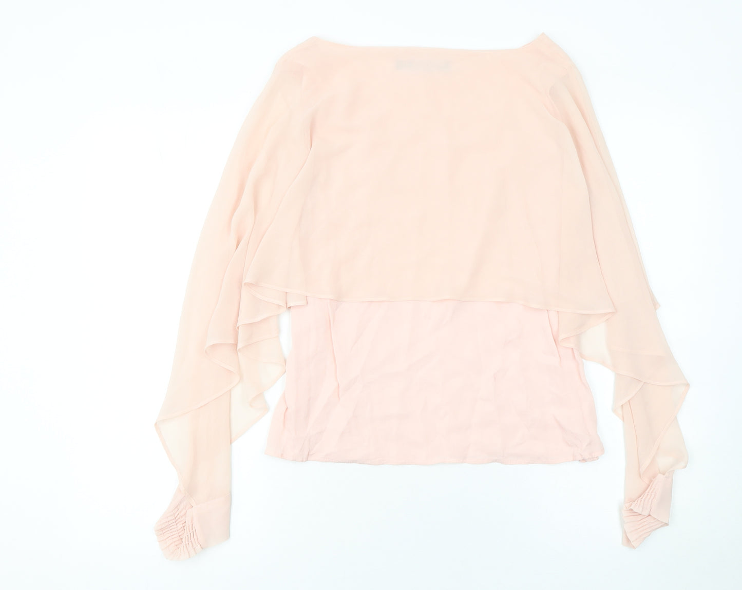 Zara Woman Pink Chiffon Layered Tunic Blouse Size 10