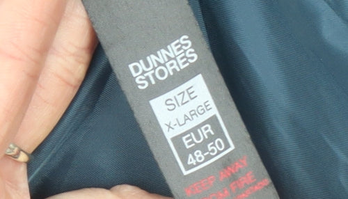 Dunnes Stores Women Blue XL Long Puffer Coat Hooded Winter Jacket