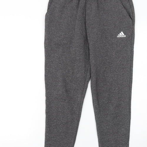 Adidas Mens Grey Jogger Trousers Size S Regular Fit Sportswear