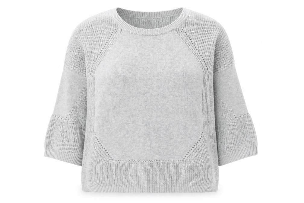 French Connection Women's Grey Cotton Knit Pullover Jumper M