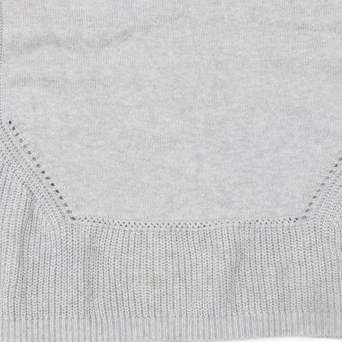 French Connection Women's Grey Cotton Knit Pullover Jumper M