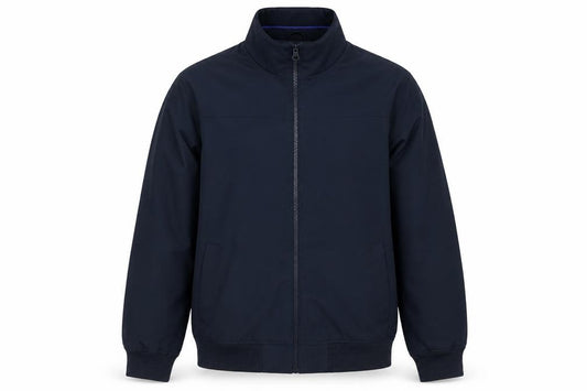 Front view of Dunnes Men's Blue XL Basic Jacket Full Zip Classic Style