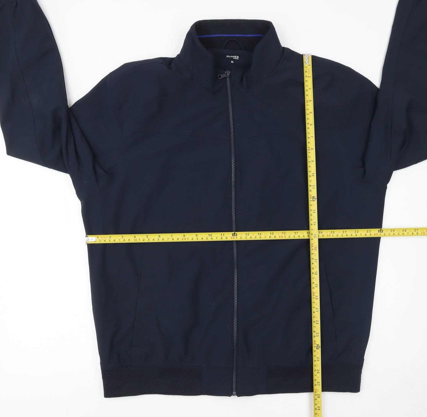 Dunnes Stores Men's Blue XL Basic Jacket Full Zip Classic Style