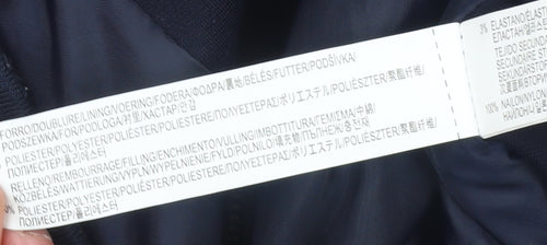 Zara Man Men's Blue Quilted Full Zip Hoodie Jacket Size L