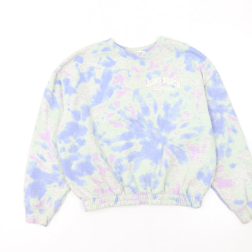 H&M Girls Multicoloured Tie-Dye Pullover Sweatshirt 11-12 Years