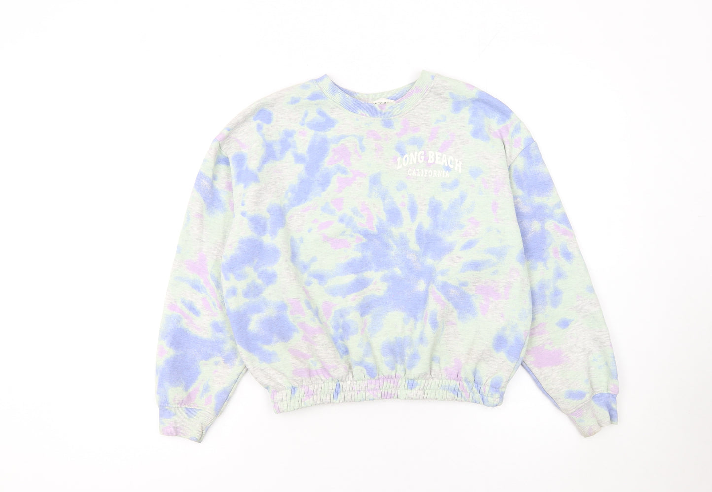 H&M Girls Multicoloured Tie-Dye Pullover Sweatshirt 11-12 Years