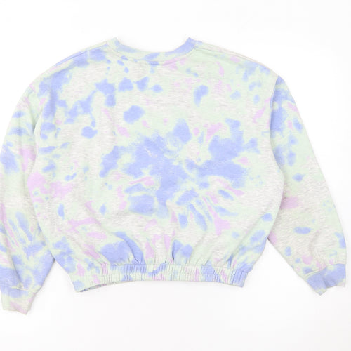 H&M Girls Multicoloured Tie-Dye Pullover Sweatshirt 11-12 Years