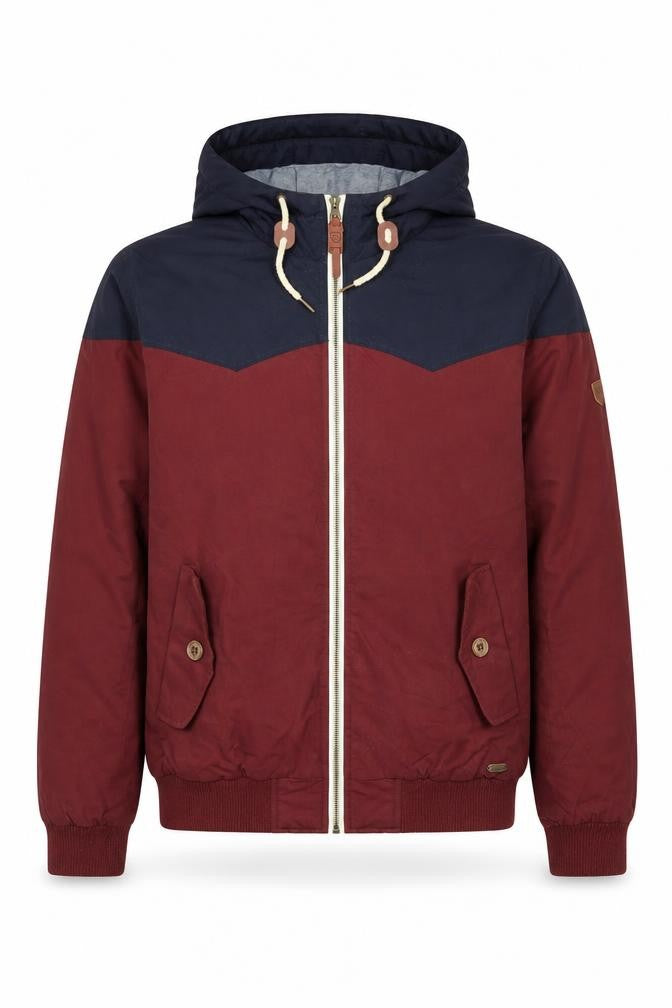 XV Kings Men’s Burgundy & Navy Hooded Windbreaker Jacket M