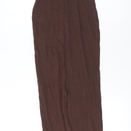 Bershka Women Brown Strapless Bodycon Maxi Dress Size S