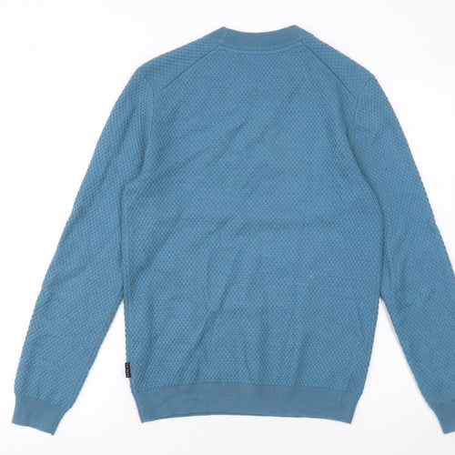 Ted Baker Men’s Blue Waffle Knit Crew Neck Jumper Size S