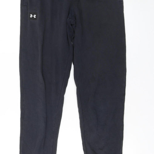 Under Armour Men's Black Jogger Trousers S Relaxed Fit Cotton Blend