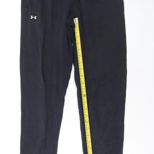 Under Armour Men's Black Jogger Trousers S Relaxed Fit Cotton Blend