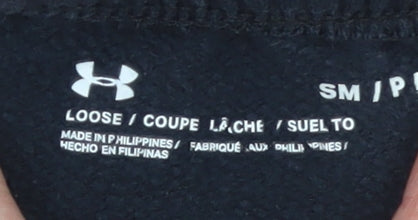 Under Armour Men's Black Jogger Trousers S Relaxed Fit Cotton Blend