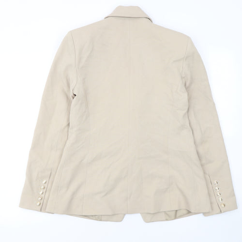 Gallery Women’s Beige Double-Breasted Blazer UK 12 Classic Fit