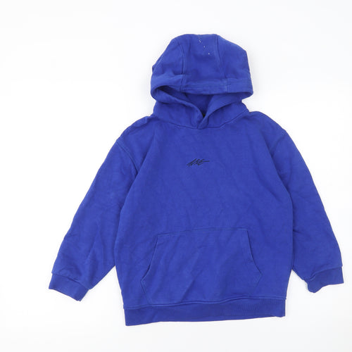 NEXT Boys Blue Pullover Hoodie 8 Years Regular Fit Cotton Fleece