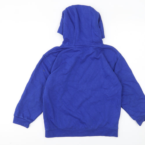 NEXT Boys Blue Pullover Hoodie 8 Years Regular Fit Cotton Fleece