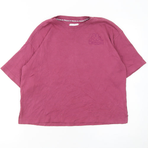 Kappa x Primark Womens Pink 2XS Cotton Crew Neck T-Shirt