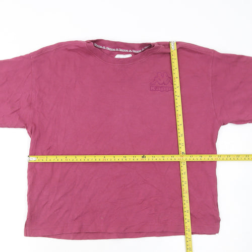 Kappa x Primark Womens Pink 2XS Cotton Crew Neck T-Shirt