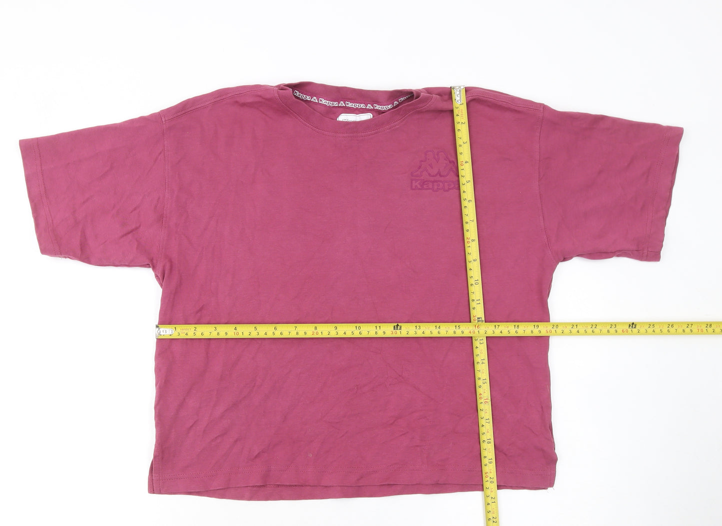 Kappa x Primark Womens Pink 2XS Cotton Crew Neck T-Shirt