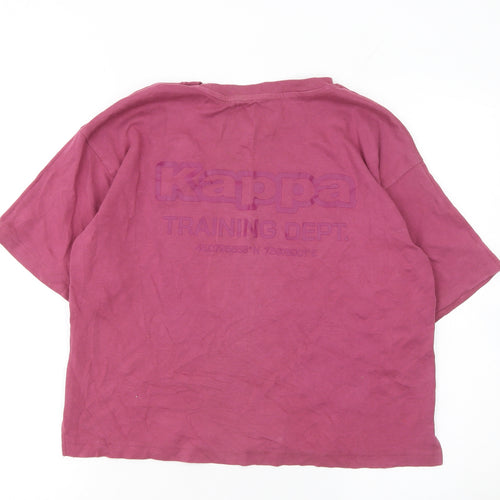 Kappa x Primark Womens Pink 2XS Cotton Crew Neck T-Shirt