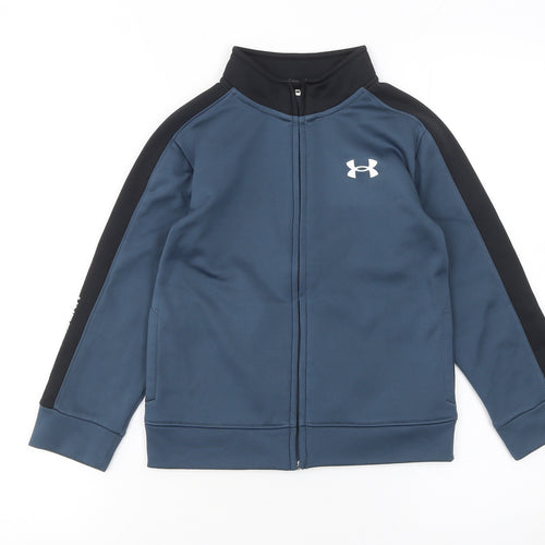 Under Armour Boys Blue Full Zip Sweatshirt 5-6 Years Sports Jacket