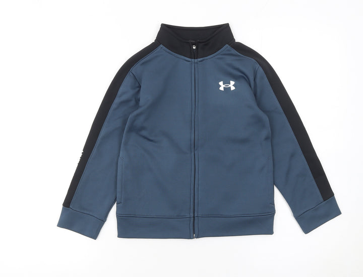 Under Armour Boys Blue Full Zip Sweatshirt 5-6 Years Sports Jacket