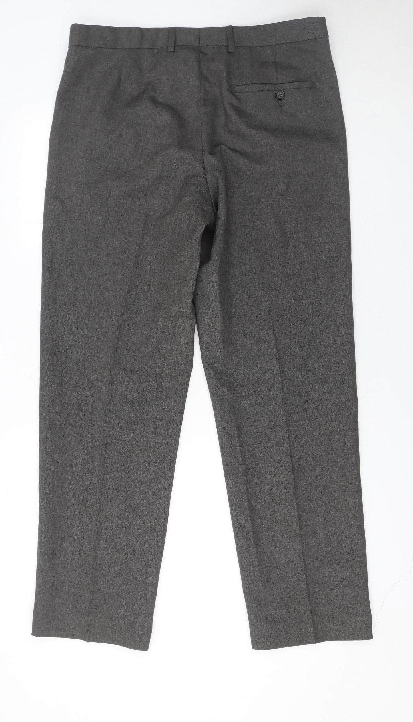 Dunnes Stores Men's Grey 34in Dress Pants Trousers Regular Fit