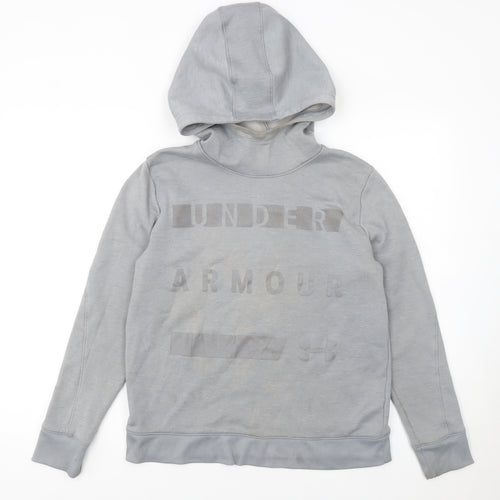 Under Armour Men's Grey Pullover Hoodie Size S Loose Fit Sportswear