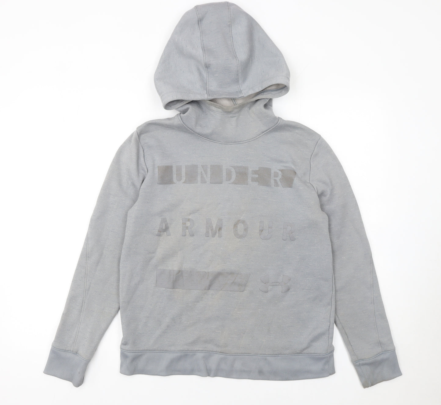 Under Armour Men's Grey Pullover Hoodie Size S Loose Fit Sportswear