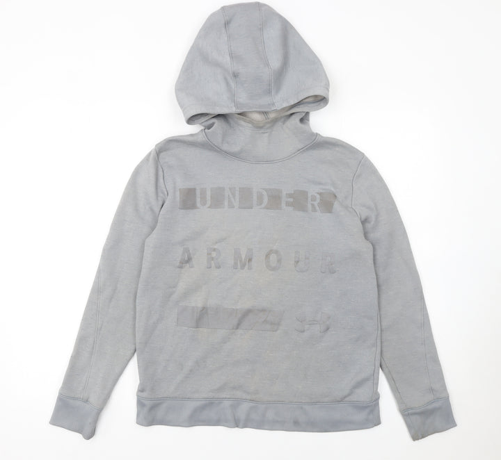 Under Armour Men's Grey Pullover Hoodie Size S Loose Fit Sportswear
